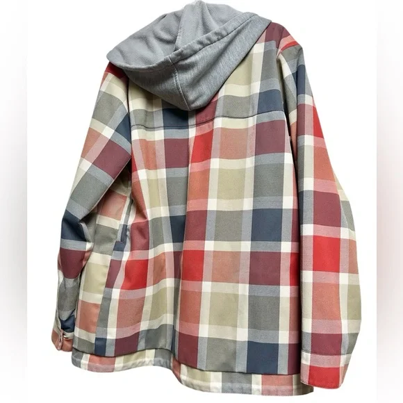 Burton Snowboard Multicolor Plaid Jacket with Hood - Picture 2 of 9